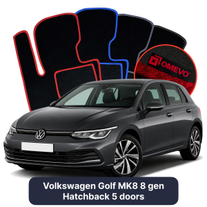 Dywaniki Welurowe OMEVO do Volkswagen Golf MK8 8 gen Hatchback 5 drzwi (2019-2026)