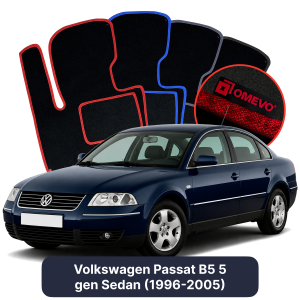 Dywaniki Welurowe OMEVO do Volkswagen Passat B5 5 gen Sedan (1996-2005)