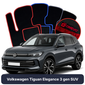 Dywaniki Welurowe OMEVO do Volkswagen Tiguan Elegance 3 gen SUV (2023-2026)