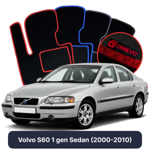 Dywaniki Welurowe OMEVO do Volvo S60 1 gen Sedan (2000-2010)