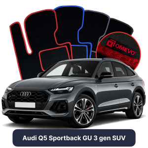 Dywaniki Welurowe OMEVO do Audi Q5 Sportback GU 3 gen SUV (2024-2026)