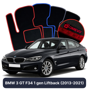 Dywaniki Welurowe OMEVO do BMW 3 GT F34 1 gen Liftback (2013-2021)