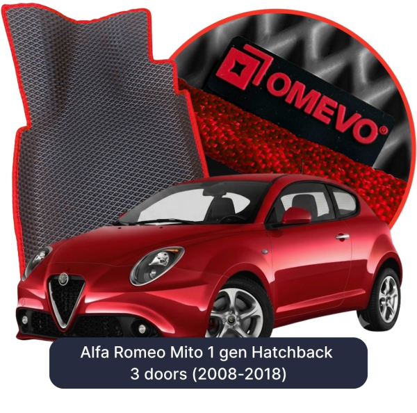 Dywaniki samochodowe EVA OMEVO do Alfa Romeo Mito 1 gen Hatchback 3 drzwi (2008-2018)