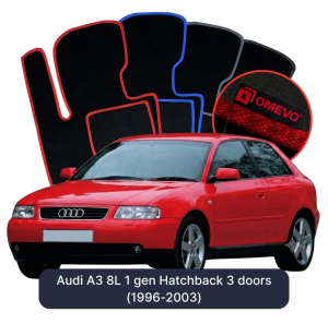 Dywaniki Welurowe OMEVO do Audi A3 8L 1 gen Hatchback 3 drzwi (1996-2003)