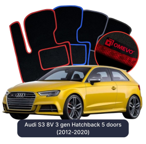 Dywaniki Welurowe OMEVO do Audi S3 8V 3 gen Hatchback 5 drzwi (2012-2020)