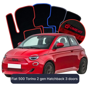 Dywaniki Welurowe OMEVO do Fiat 500 Torino 2 gen Hatchback 3 drzwi (2020-2026)