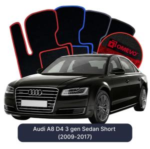 Dywaniki Welurowe OMEVO do Audi A8 D4 3 gen Sedan Short (2009-2017)