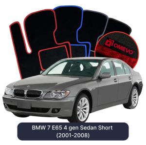 Dywaniki Welurowe OMEVO do BMW 7 E65 4 gen Sedan Short (2001-2008)