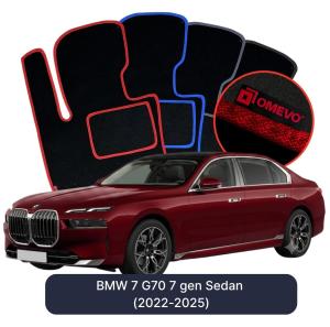 Dywaniki Welurowe OMEVO do BMW 7 G70 7 gen Sedan (2022-2025)