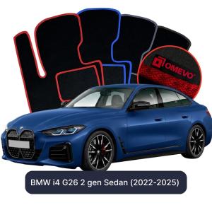 Dywaniki Welurowe OMEVO do BMW i4 G26 2 gen Sedan (2022-2025)