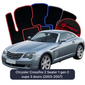 Dywaniki Welurowe OMEVO do Chrysler Crossfire 2-osobowy 1 gen Coupe 3 drzwi (2003-2007)