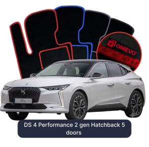 Dywaniki Welurowe OMEVO do DS 4 Performance 2 gen Hatchback 5 drzwi (2021-2026)