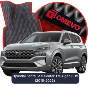 OMEVO 5D Pro EVA Dywaniki do Hyundai Santa Fe 5-osobowy TM 4 gen SUV (2018-2023)