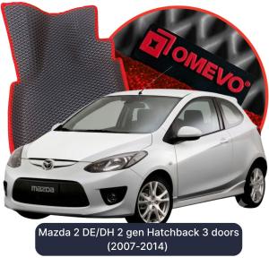 OMEVO 5D Pro EVA Dywaniki do Mazda 2 DE/DH 2 gen Hatchback 3 drzwi (2007-2014)