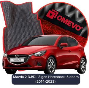 OMEVO 5D Pro EVA Dywaniki do Mazda 2 DJ/DL 3 gen Hatchback 5 drzwi (2014-2023)