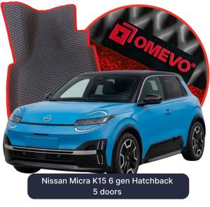 OMEVO 5D Pro EVA Dywaniki do Nissan Micra K15 6 gen Hatchback 5 drzwi (2025-2026)