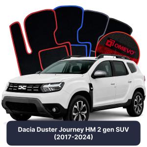 Dywaniki Welurowe OMEVO do Dacia Duster Journey HM 2 gen SUV (2017-2024)
