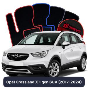 Dywaniki Welurowe OMEVO do Opel Crossland X 1 gen SUV (2017-2024)