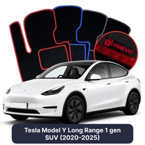 Dywaniki Welurowe OMEVO do Tesla Model Y Long Range 1 gen SUV (2020-2025)