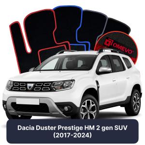 Dywaniki Welurowe OMEVO do Dacia Duster Prestige HM 2 gen SUV (2017-2024)