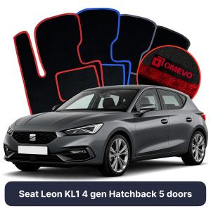 Dywaniki Welurowe OMEVO do Seat Leon KL1 4 gen Hatchback 5 drzwi (2020-2026)