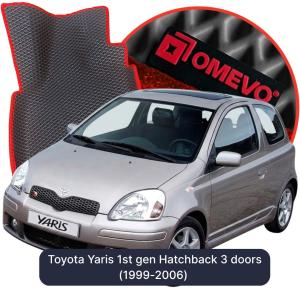 OMEVO 5D Pro EVA Dywaniki do Toyota Yaris 1 gen Hatchback 3 drzwi (1999-2006)