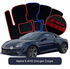 Dywaniki Welurowe OMEVO do Alpine S A110 2 gen Coupe (2019-2026)