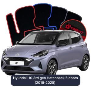 Dywaniki Welurowe OMEVO do Hyundai I10 3 gen Hatchback 5 drzwi (2019-2025)