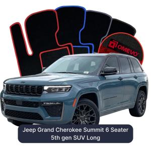 Dywaniki Welurowe OMEVO do Jeep Grand Cherokee Summit 
6 osobowy 5 gen SUV Long (2021-2026)