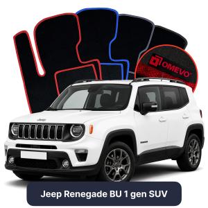 Dywaniki Welurowe OMEVO do Jeep Renegade BU 1 gen SUV (2014-2026)