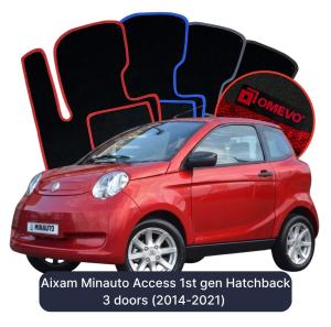 Dywaniki Welurowe OMEVO do Aixam Minauto Access 1 gen Hatchback 3 drzwi (2014-2021)