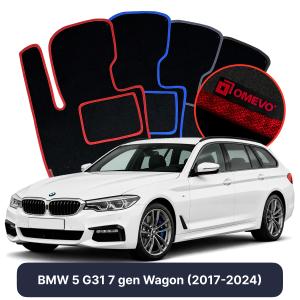 Dywaniki Welurowe OMEVO do BMW 5 G31 7 gen Kombi (2017-2024)
