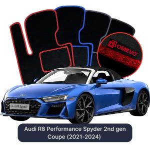 Dywaniki Welurowe OMEVO do Audi R8 Performance Spyder 2 gen Coupe (2021-2024)