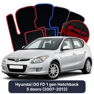 Dywaniki Welurowe OMEVO do Hyundai I30 FD 1 gen Hatchback 5 drzwi (2007-2012)
