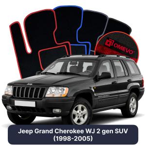 Dywaniki Welurowe OMEVO do Jeep Grand Cherokee WJ 2 gen SUV (1998-2005)