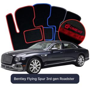 Dywaniki Welurowe OMEVO do Bentley Flying Spur 3 gen Roadster (2019-2026)