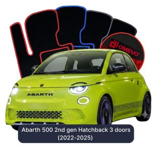Dywaniki Welurowe OMEVO do Abarth 500 2 gen Hatchback 3 drzwi (2022-2025)