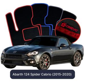 Dywaniki Welurowe OMEVO do Abarth 124 Spider Cabrio (2015-2020)