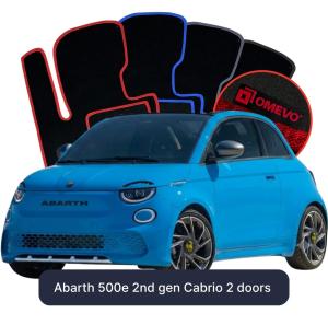 Dywaniki Welurowe OMEVO do Abarth 500e 2 gen Cabrio 2 drzwi (2023-2026)