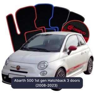 Dywaniki Welurowe OMEVO do Abarth 500 1 gen Hatchback 3 drzwi (2008-2023)