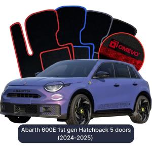 Dywaniki Welurowe OMEVO do Abarth 600E 1 gen Hatchback 5 drzwi (2024-2025)