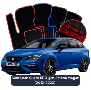 Dywaniki Welurowe OMEVO do Seat Leon Cupra 5F 3 gen Kombi (2012-2020)