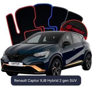 Dywaniki Welurowe OMEVO do Renault Captur XJB Hybryda 2 gen SUV (2019-2026)