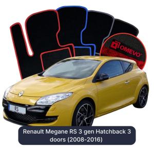 Dywaniki Welurowe OMEVO do Renault Megane RS 3 gen Hatchback 3 drzwi (2008-2016)