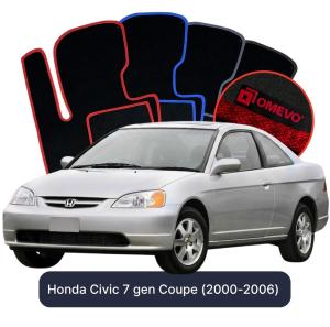 Dywaniki Welurowe OMEVO do Honda Civic 7 gen Coupe (2000-2006)