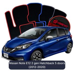 Dywaniki Welurowe OMEVO do Nissan Note E12 2 gen Hatchback 5 drzwi (2012-2020)