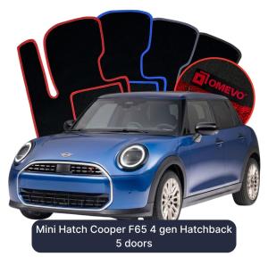 Dywaniki Welurowe OMEVO do Mini Hatch Cooper F65 4 gen Hatchback 5 drzwi (2023-2026)