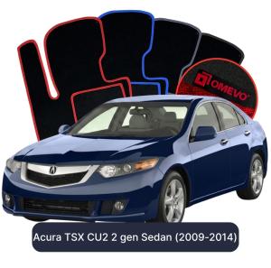Dywaniki Welurowe OMEVO do Acura TSX CU2 2 gen Sedan (2009-2014)