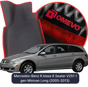 OMEVO 5D Pro EVA Dywaniki do Mercedes-Benz R klasa 6-osobowy V251 1 gen Minivan Long (2005-2013)