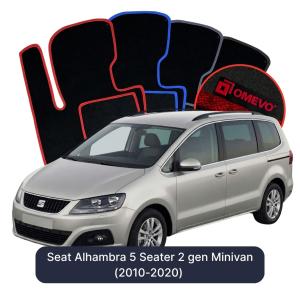 Dywaniki Welurowe OMEVO do Seat Alhambra 5-osobowy 2 gen Minivan (2010-2020)